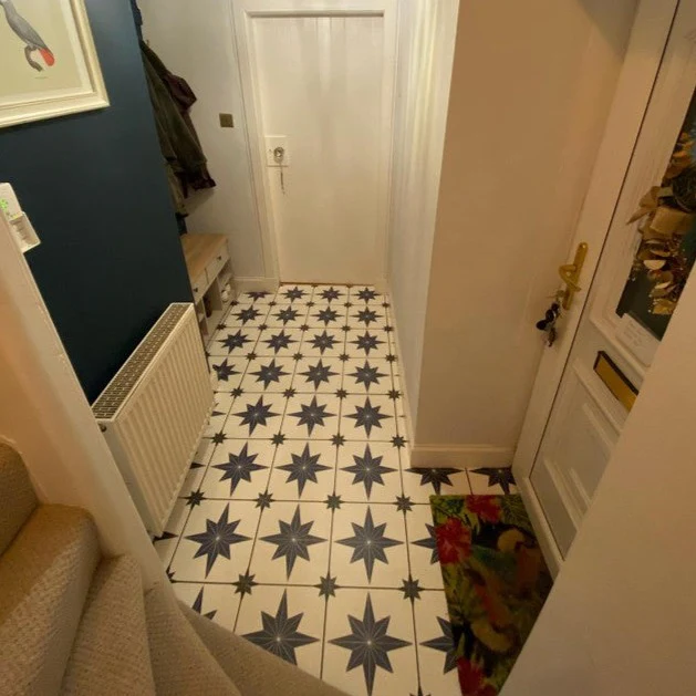 Astral Star Navy & Black (Large) Premium Peel & Stick Tiles - Image 4