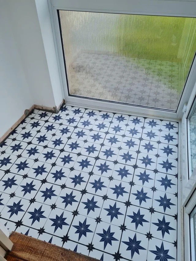 Astral Star Navy & Black (Small) Premium Peel & Stick Tiles - Image 4
