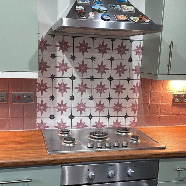 Astral Star Pink (Small) Premium Peel & Stick Tiles - Image 2