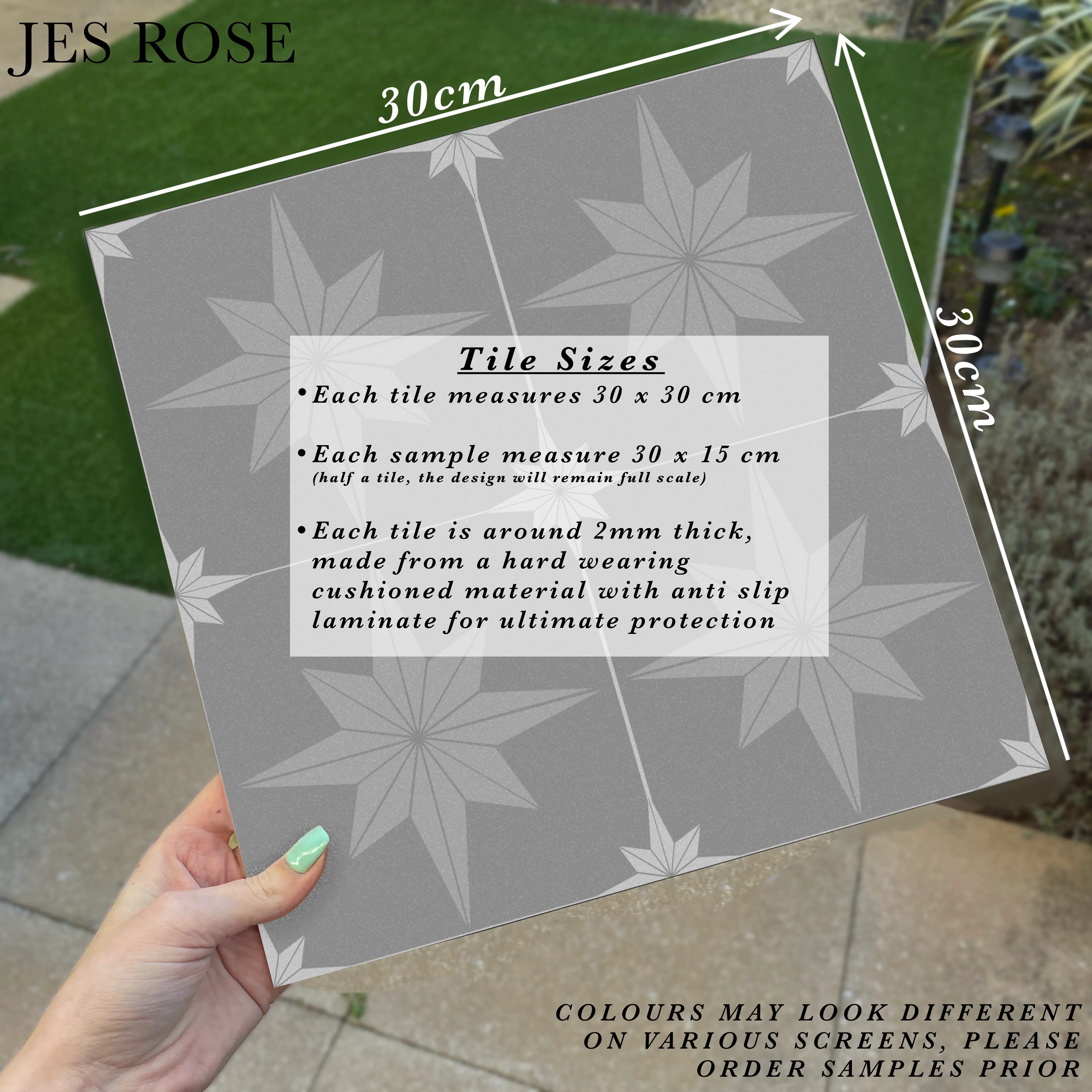 Astral Star Sage (Large) Premium Peel & Stick Tiles - Image 3