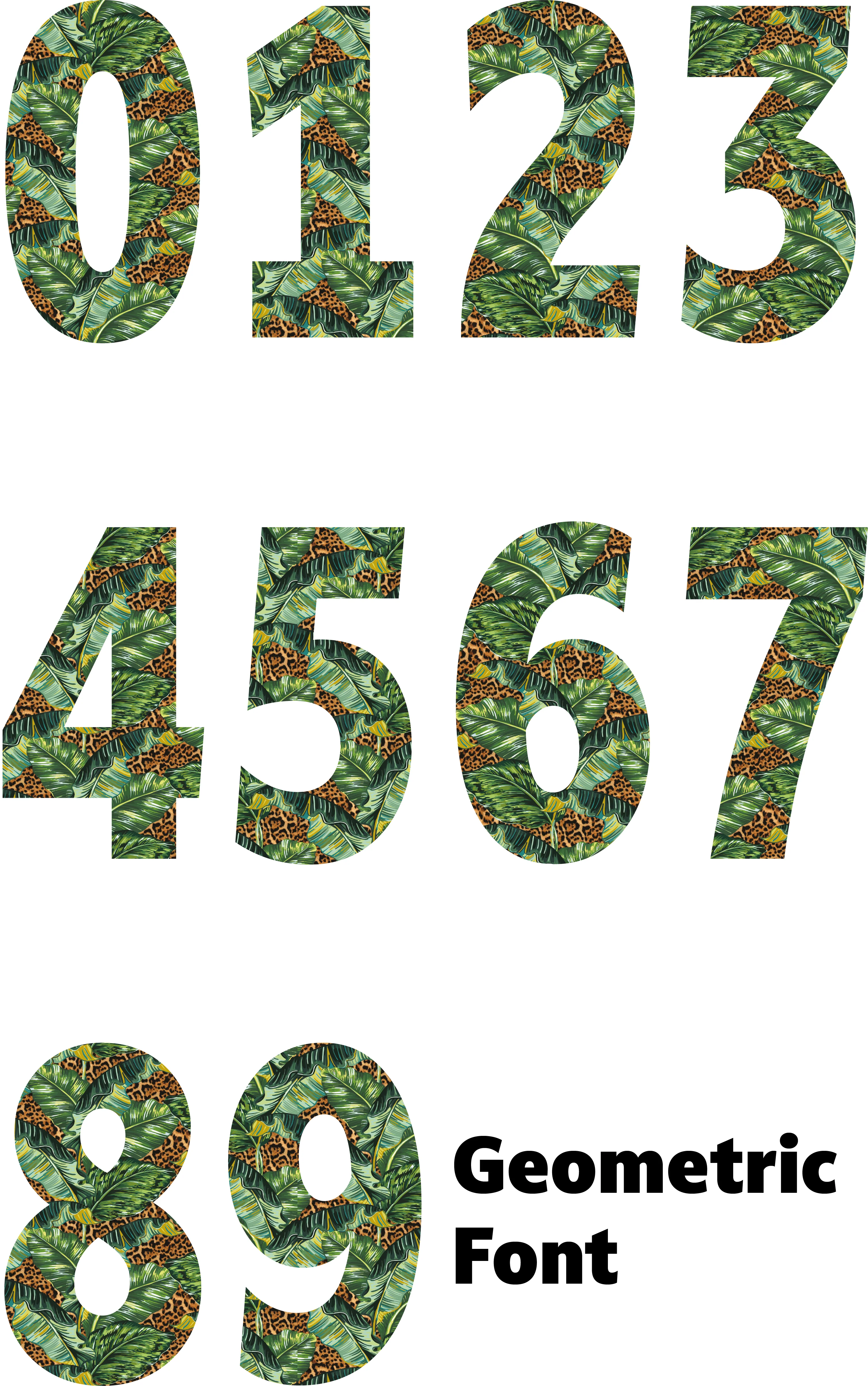 Banana Leaf & Leopard Number Decal - Image 4