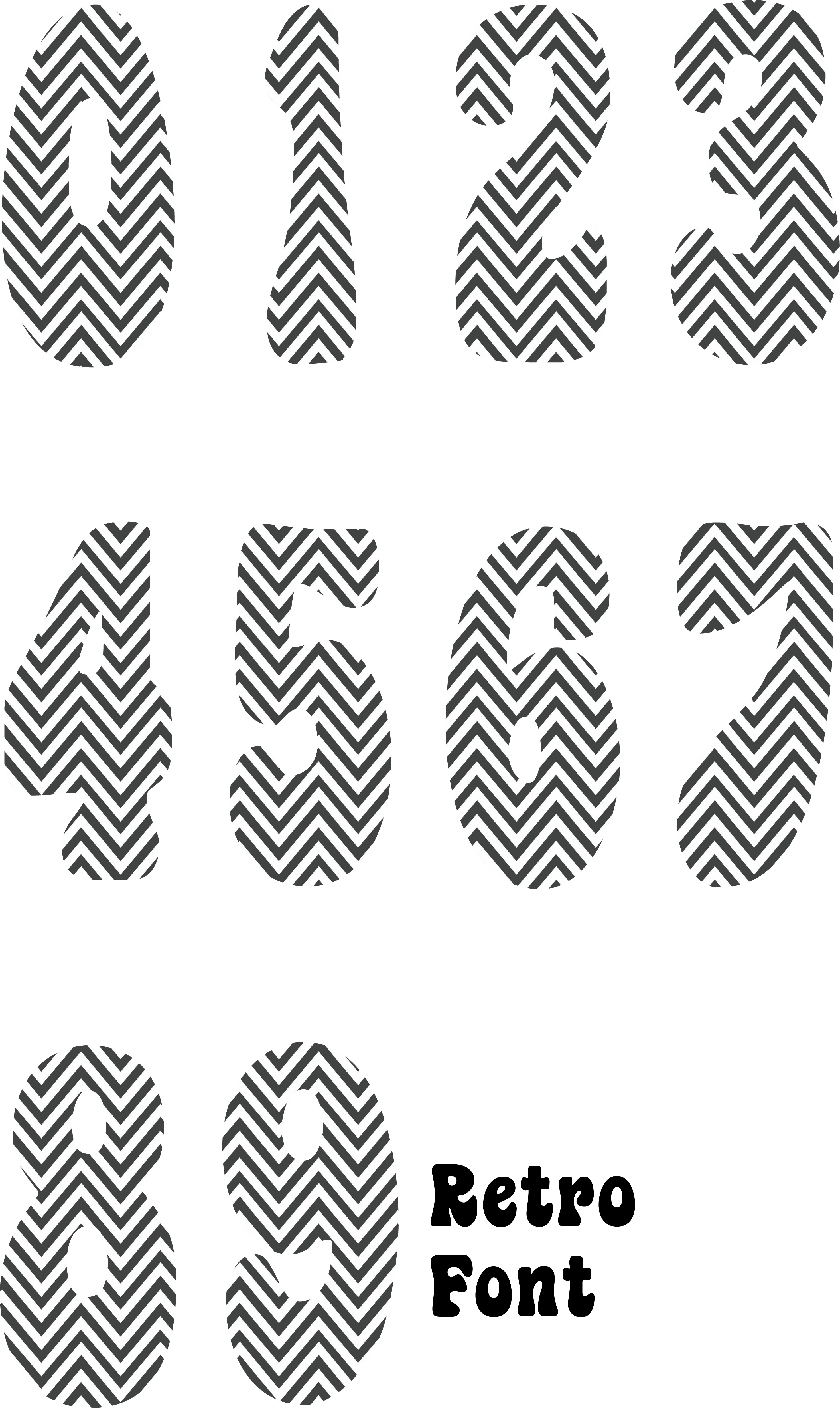 Chevron Classic Number Decal - Image 3