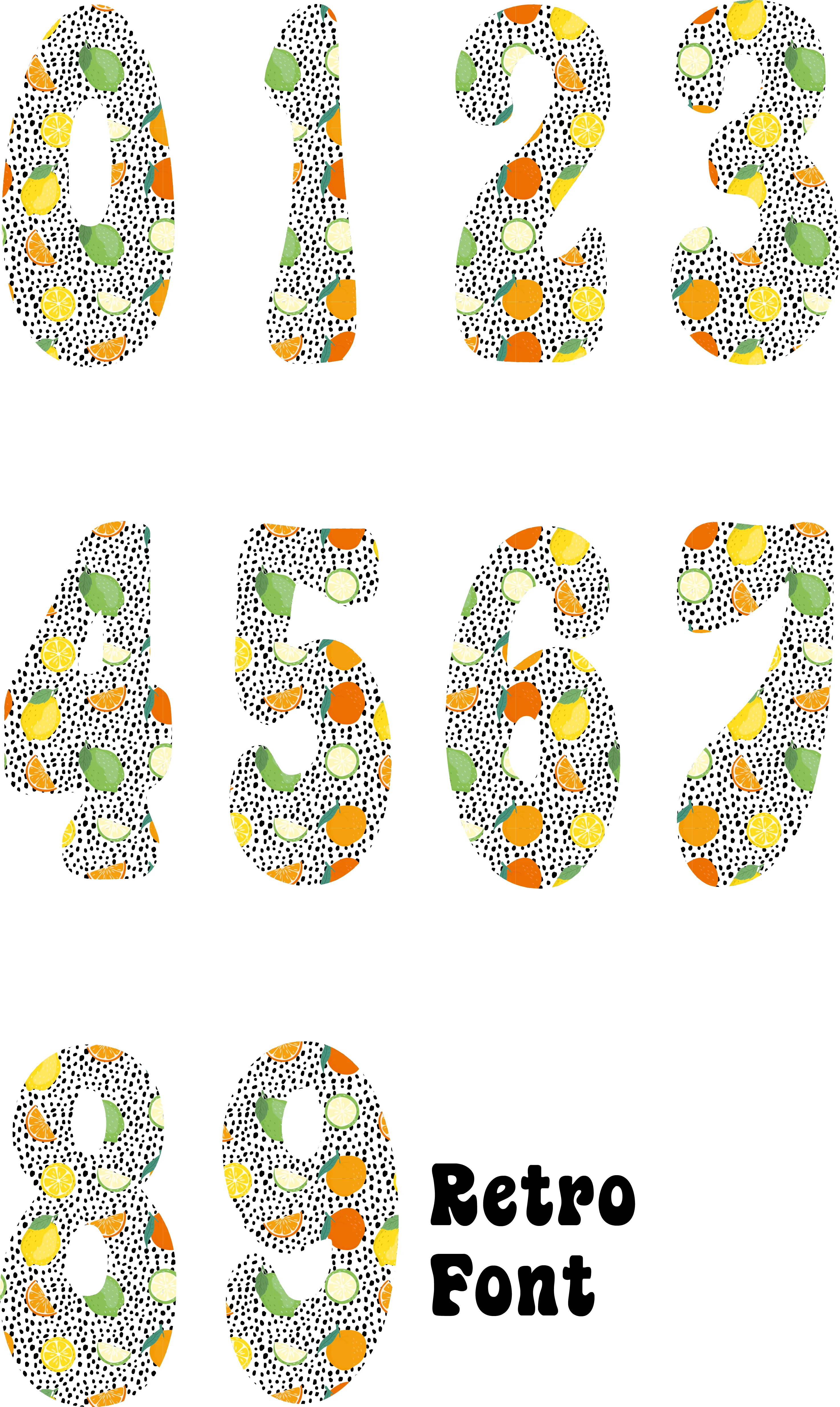 Citrus Slices & Dalmatian Number Decal - Image 3