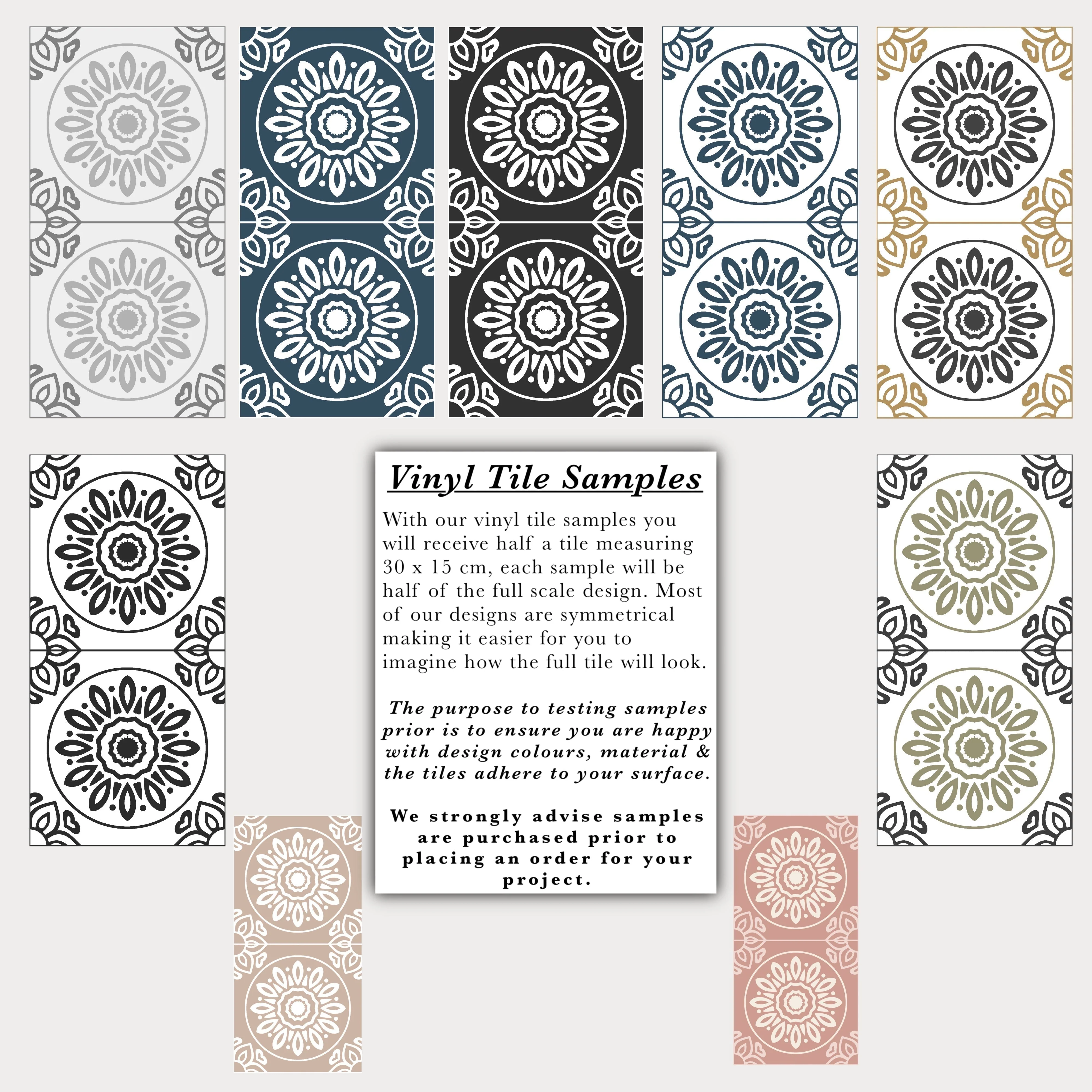 French Beige & White (Small) Premium Peel & Stick Tiles - Image 2