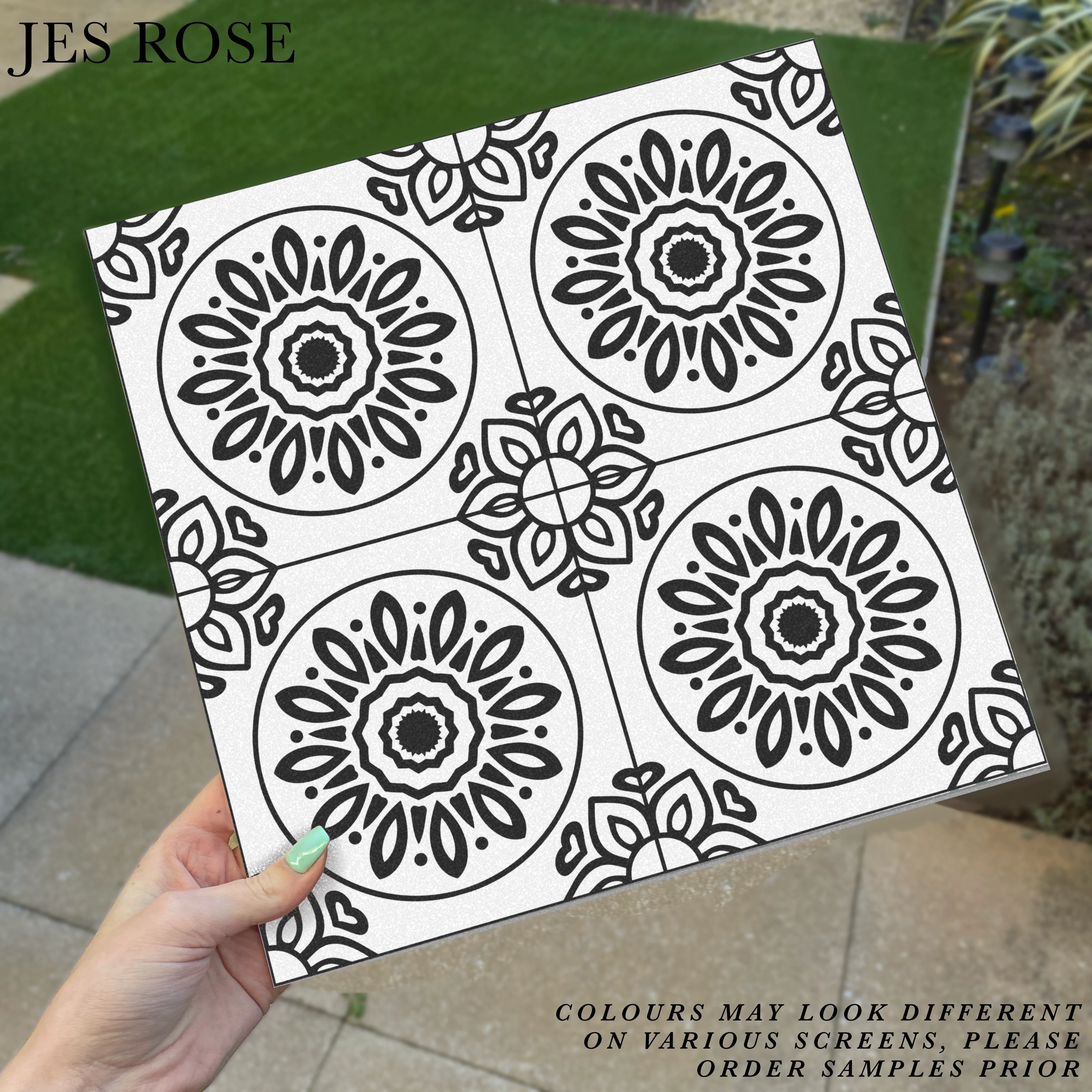 French Black (Small) Premium Peel & Stick Tiles