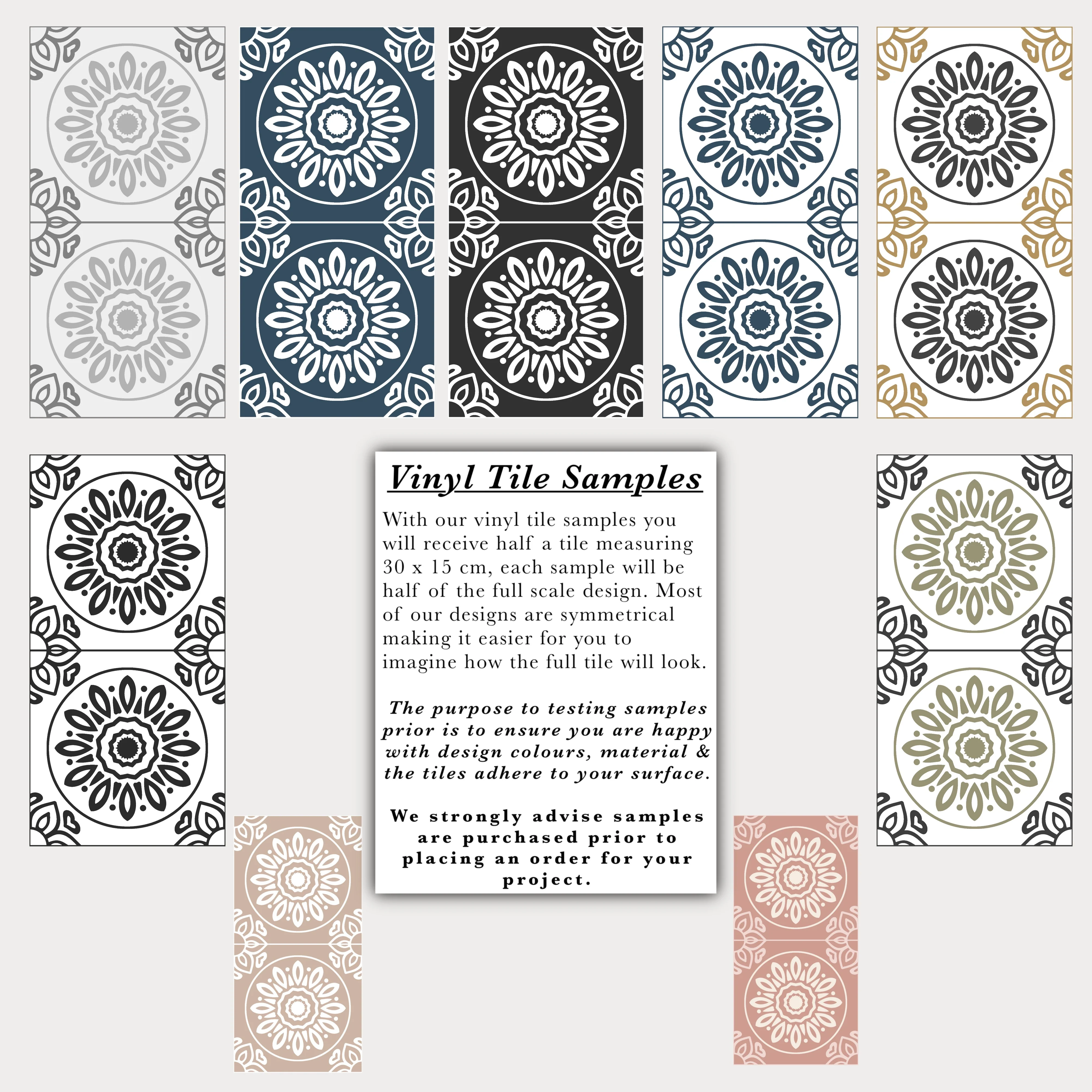 French Grey (Small) Premium Peel & Stick Tiles - Image 2