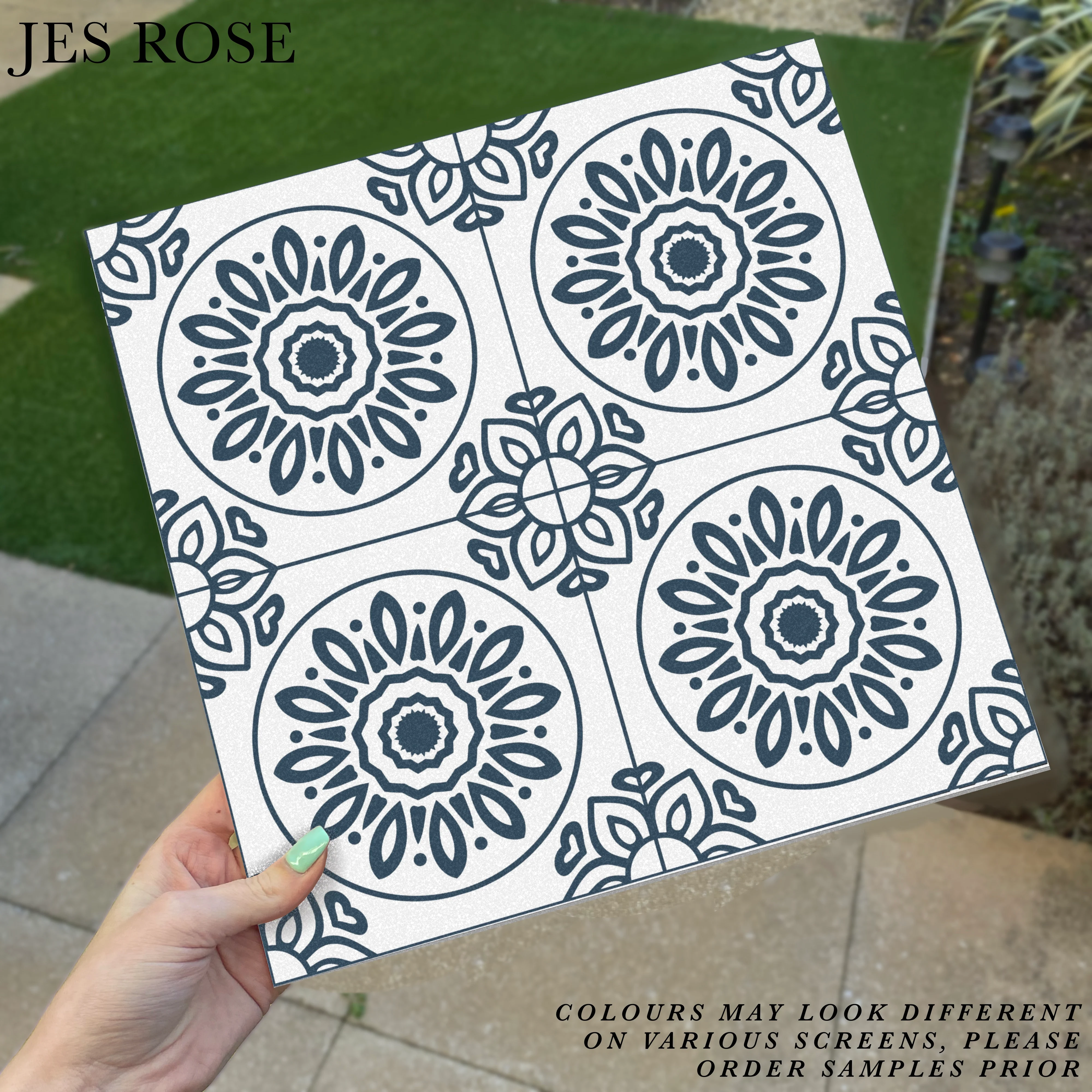 French Navy (Small) Premium Peel & Stick Tiles