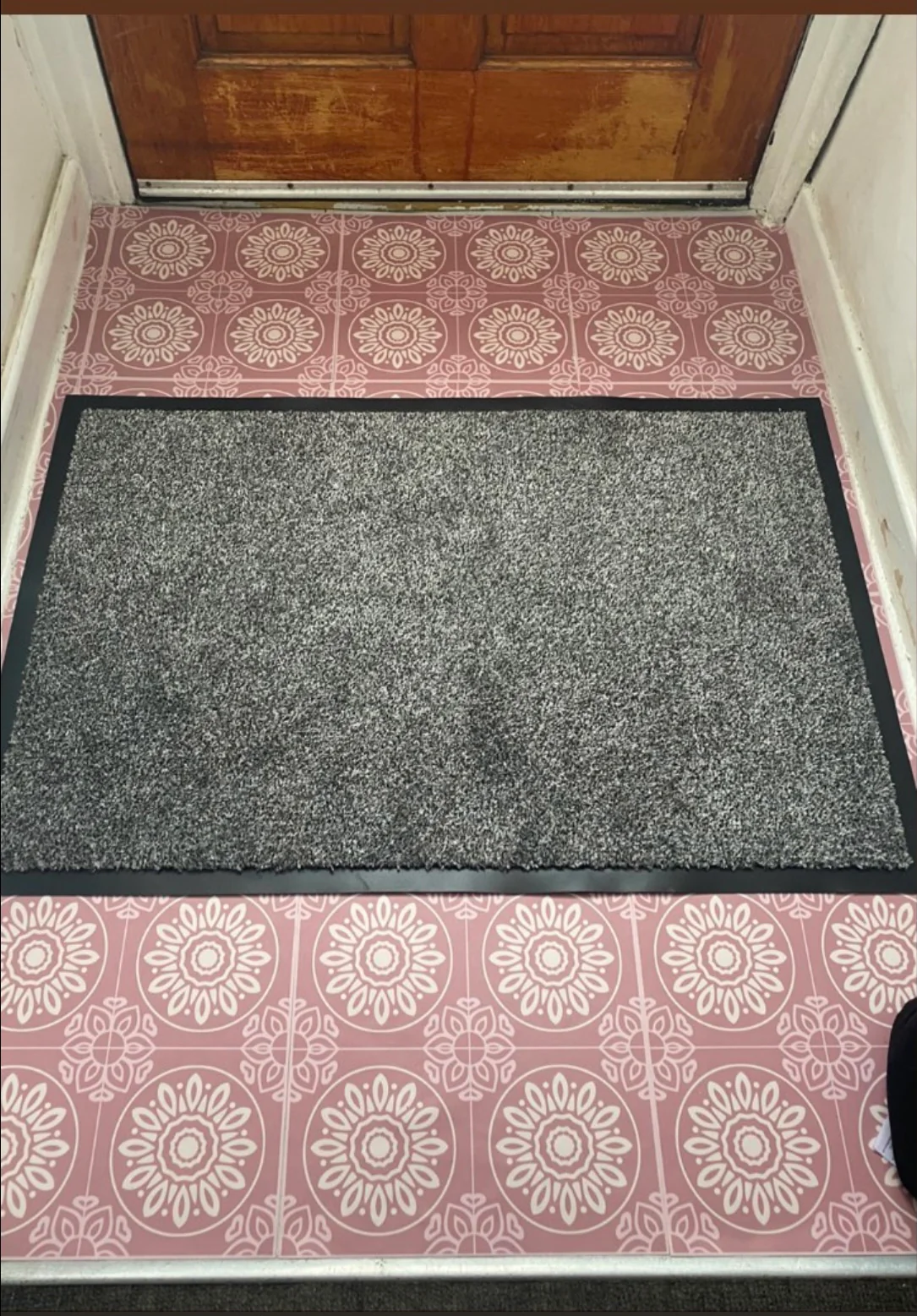 French Pink & Cream (Small) Premium Peel & Stick Tiles - Image 3