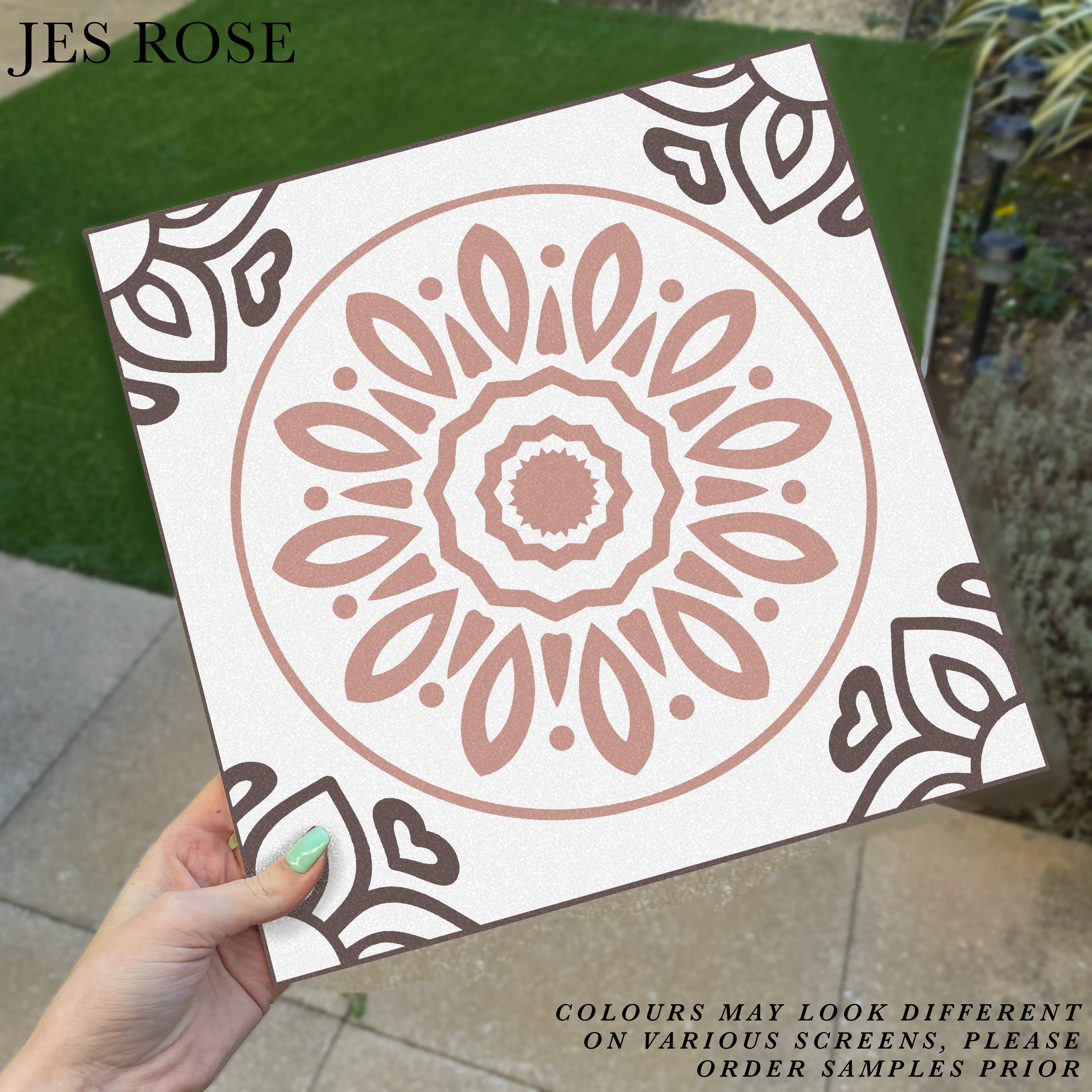 French Pink (Large) Premium Peel & Stick Tiles