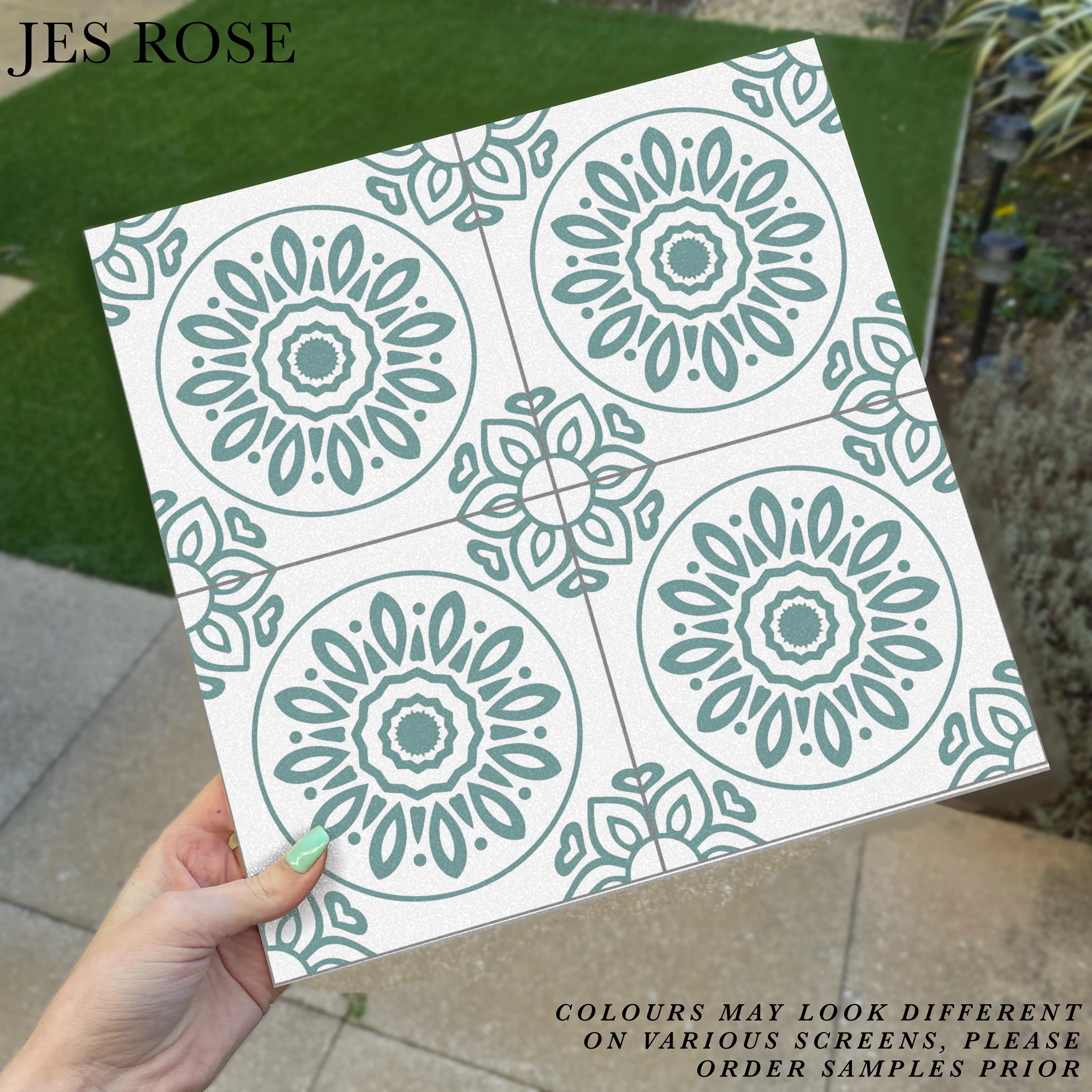 French Teal (Small) Premium Peel & Stick Tiles