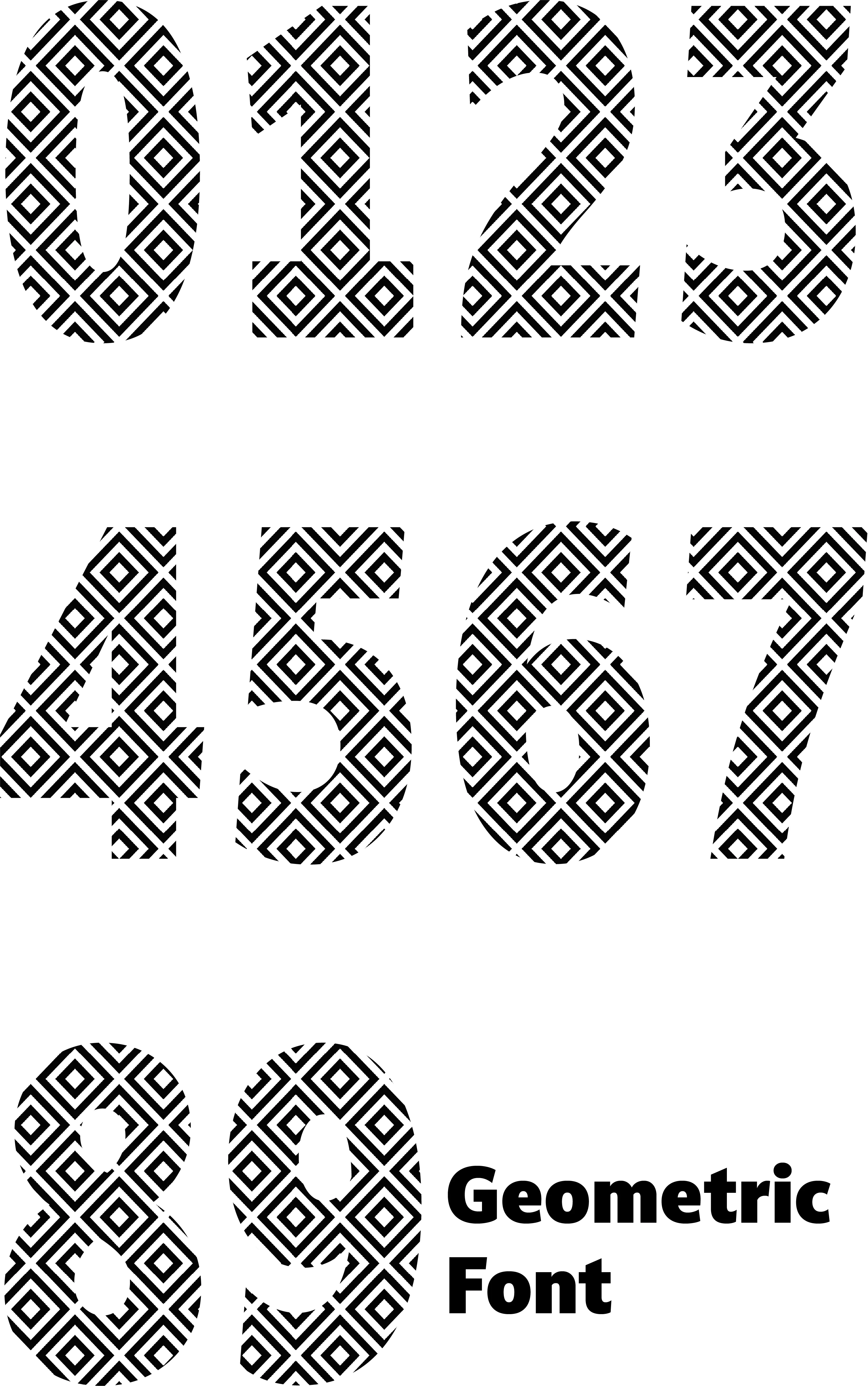 Geometric Squares Number Decal - Image 3
