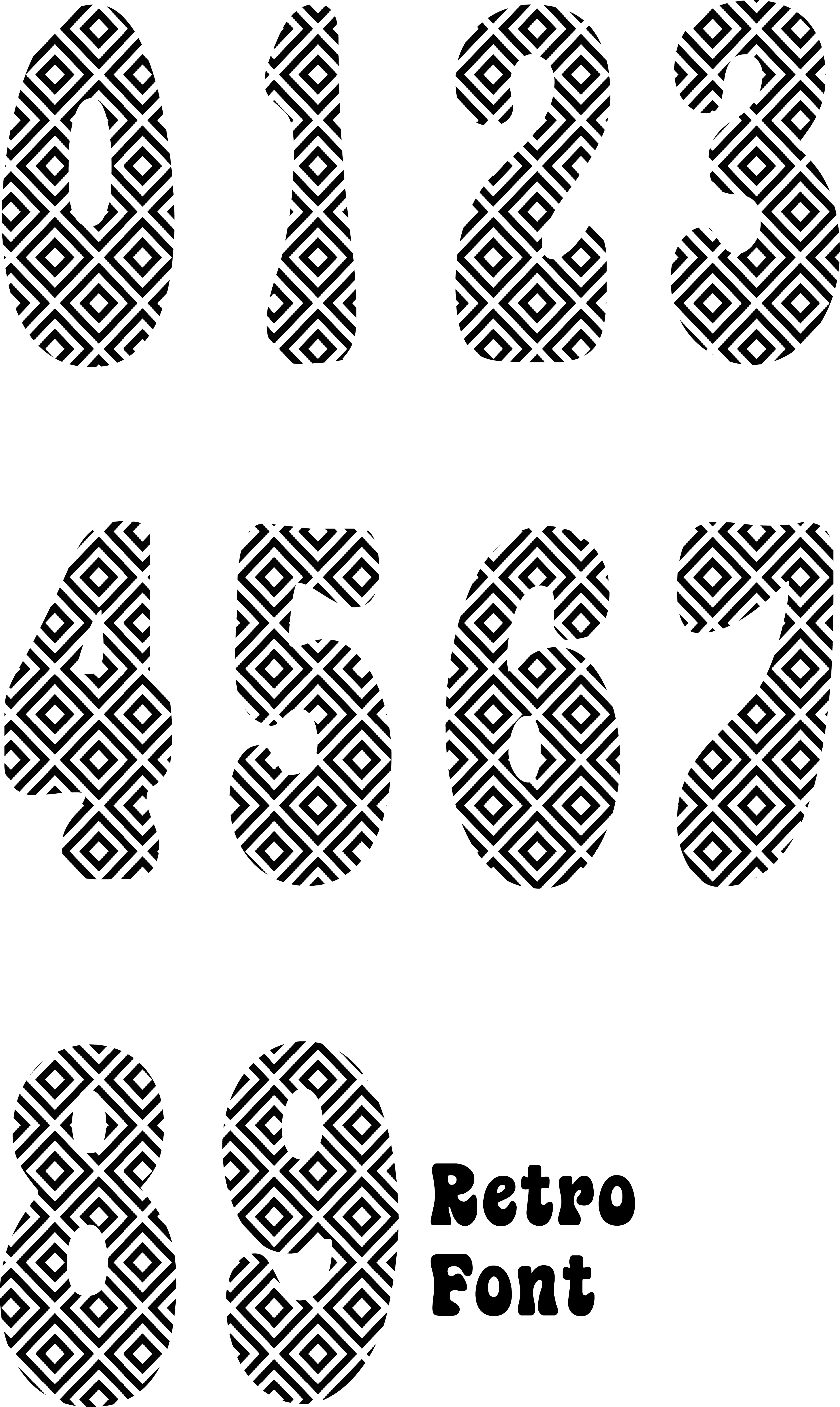 Geometric Squares Number Decal - Image 4