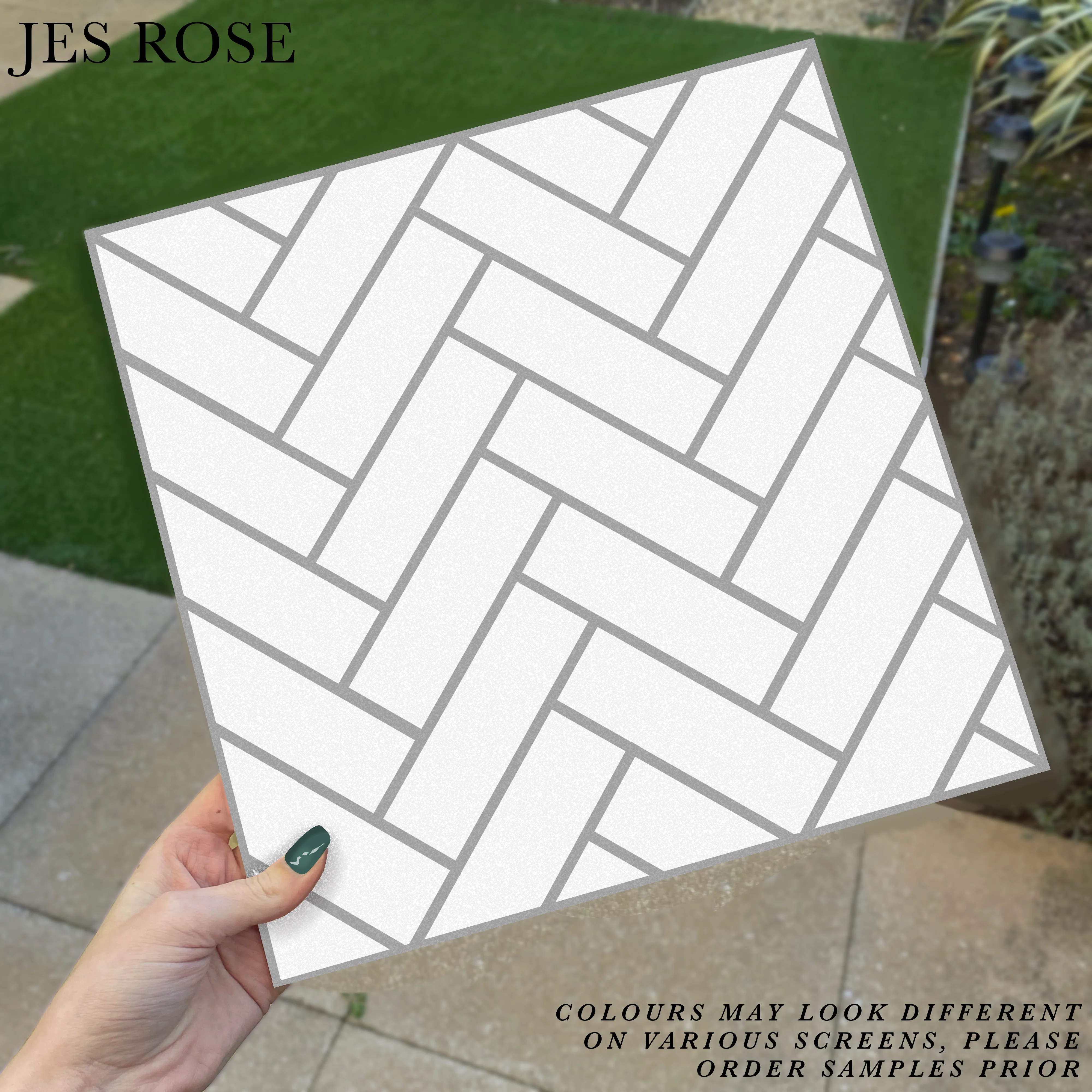 Herringbone Grey Premium Peel & Stick Tiles