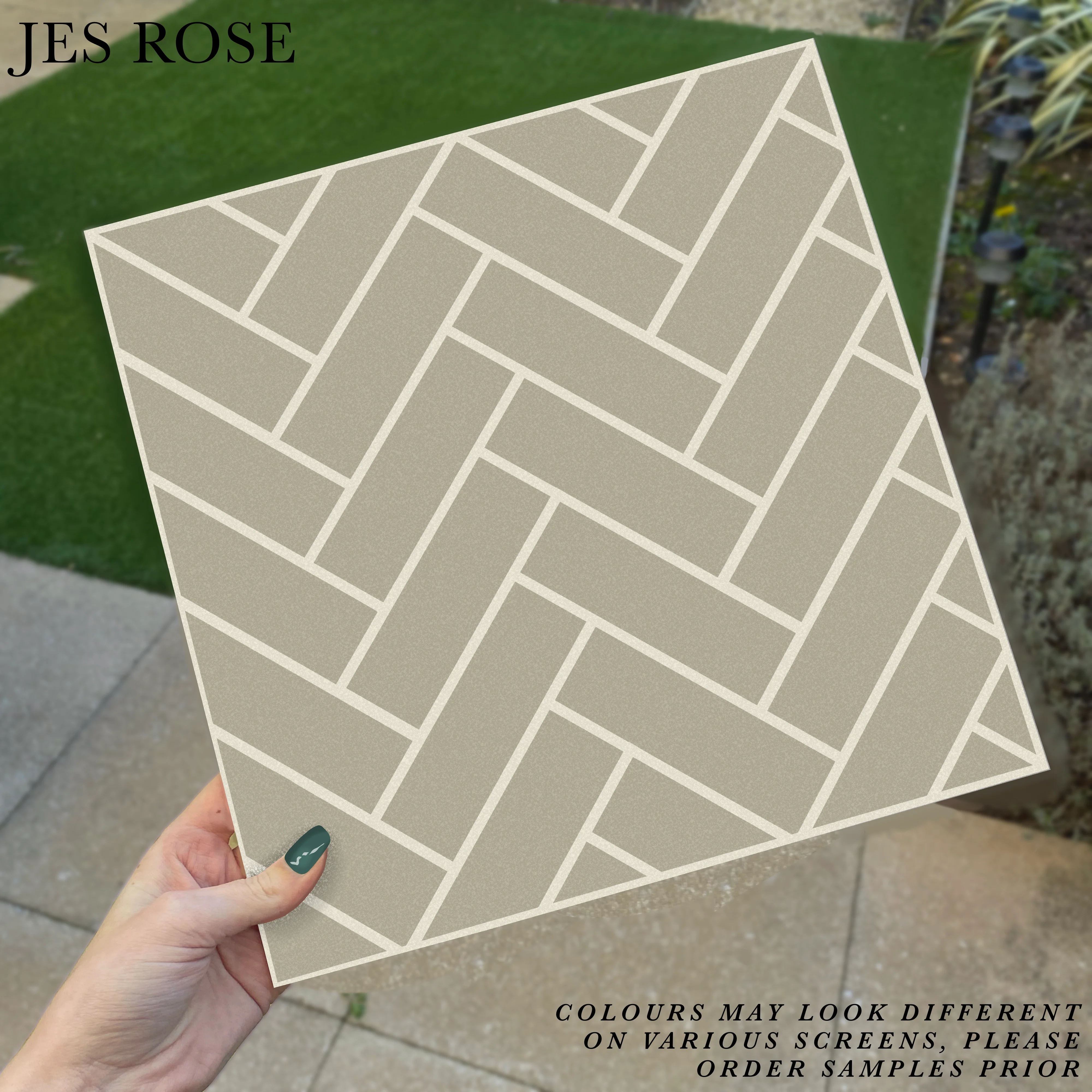 Herringbone Sage Premium Peel & Stick Tiles