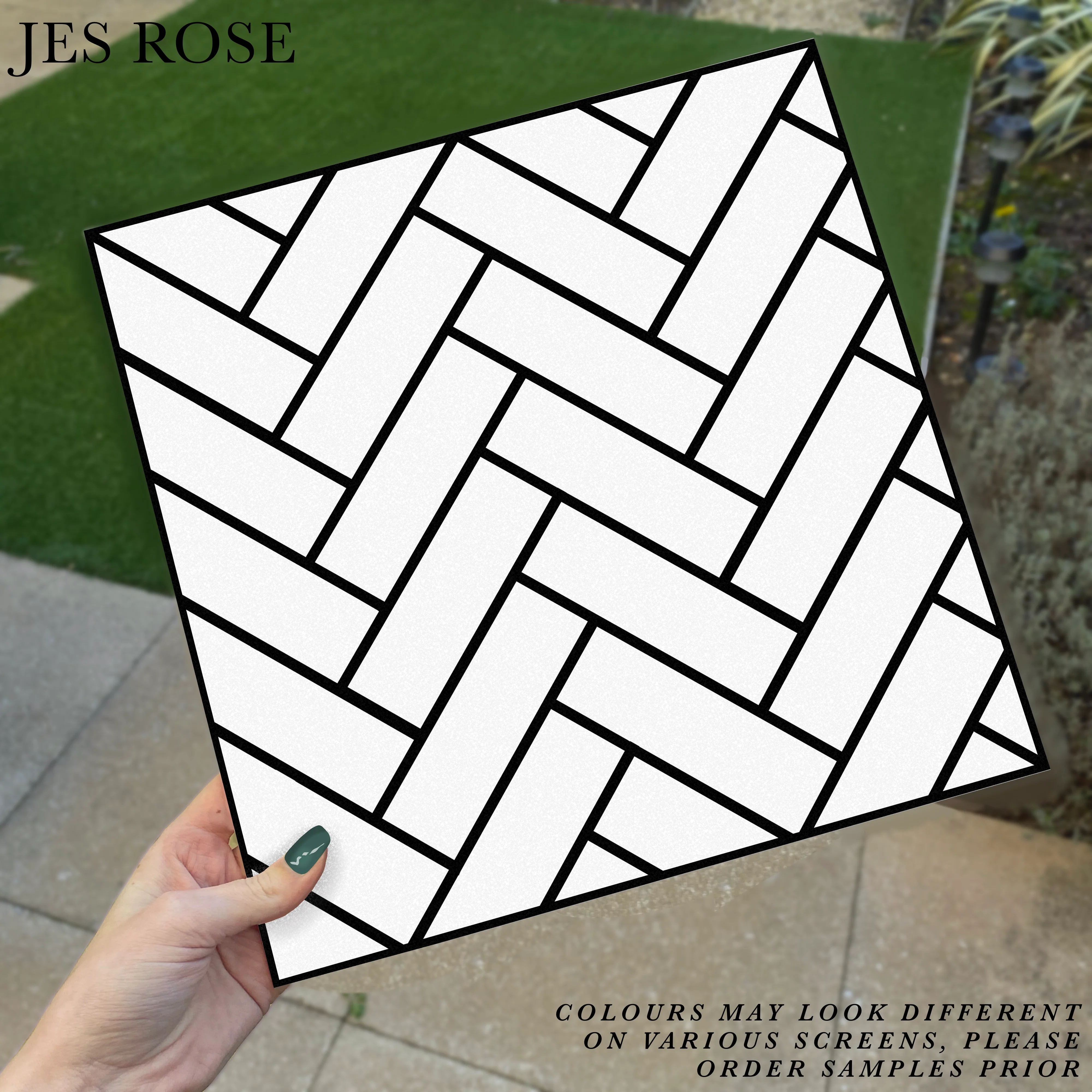 Herringbone White Premium Peel & Stick Tiles