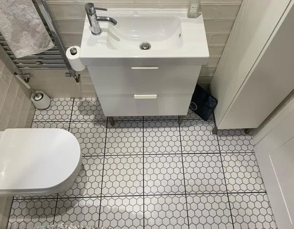 Hexagon White Premium Peel & Stick Tiles - Image 3