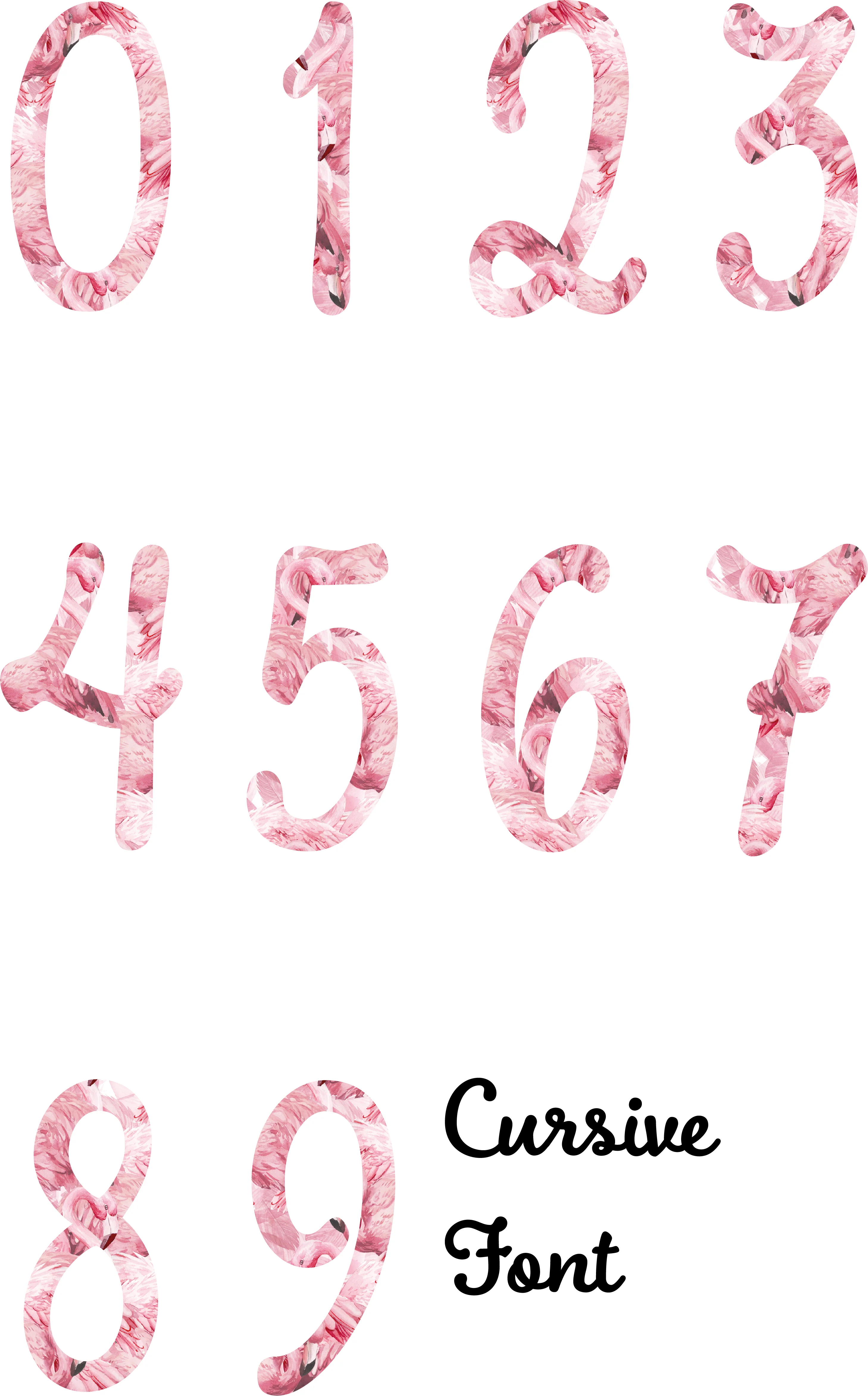 Layered Flamingo Number Decal - Image 2