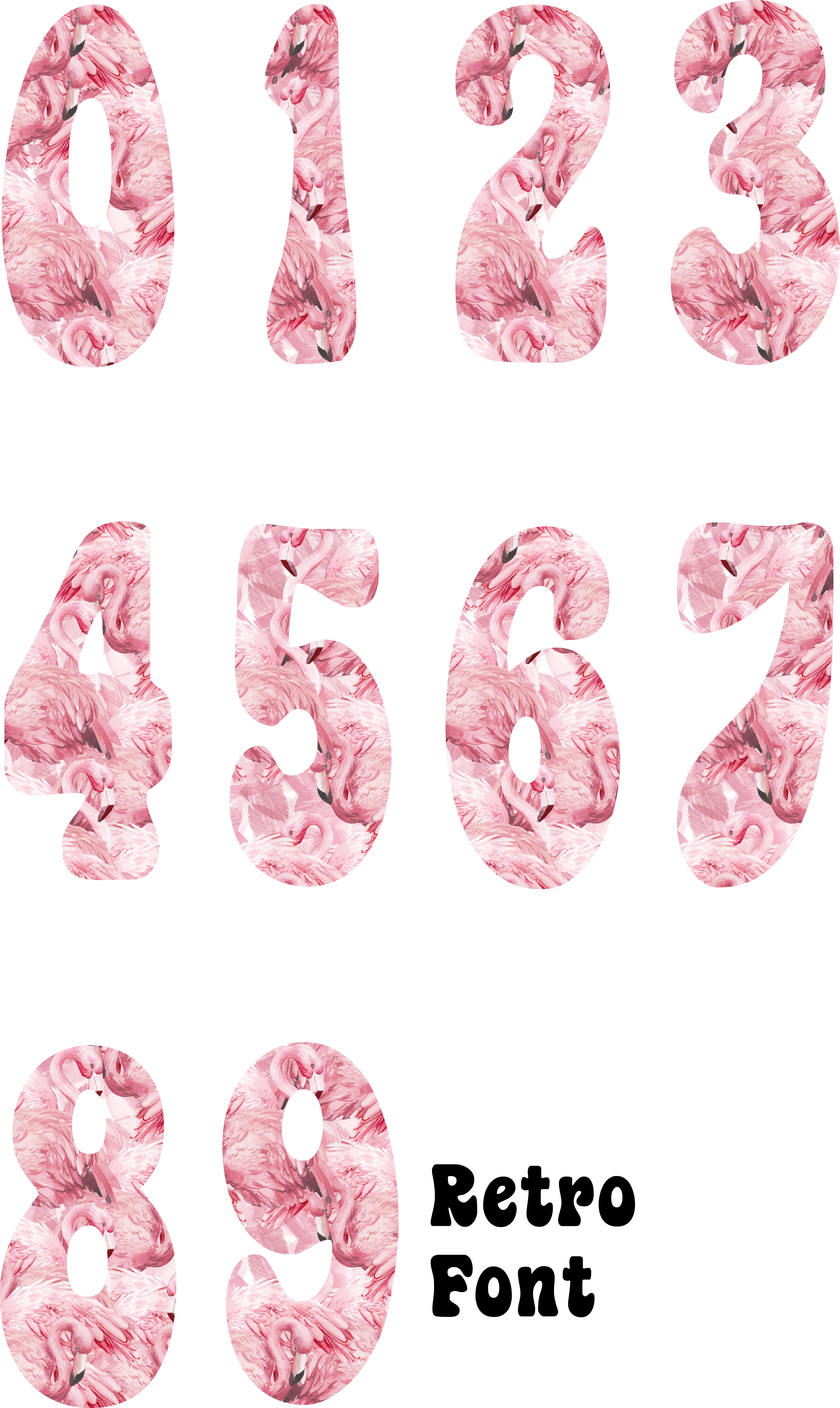 Layered Flamingo Number Decal - Image 4