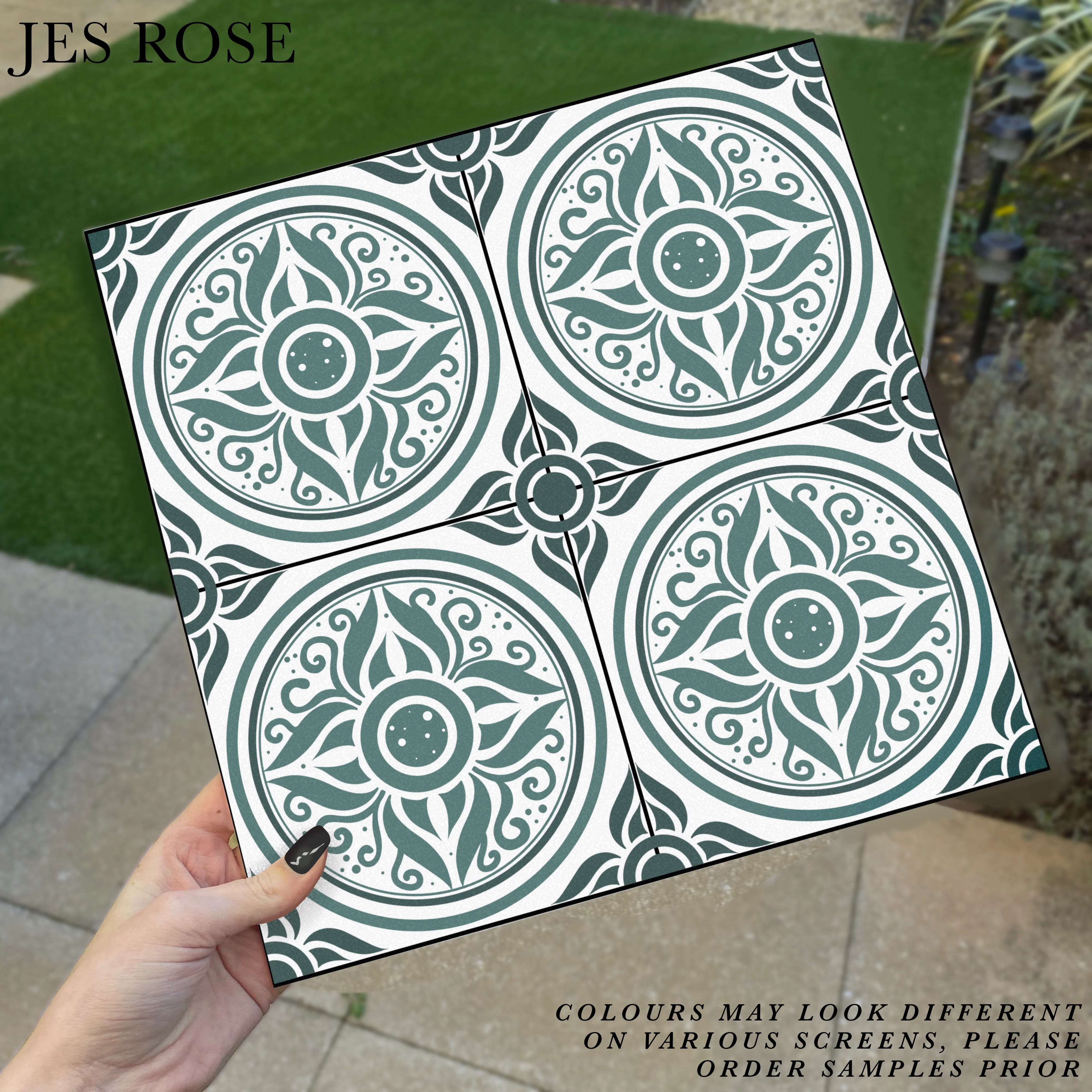 Lisbon Teal Premium Peel & Stick Tiles