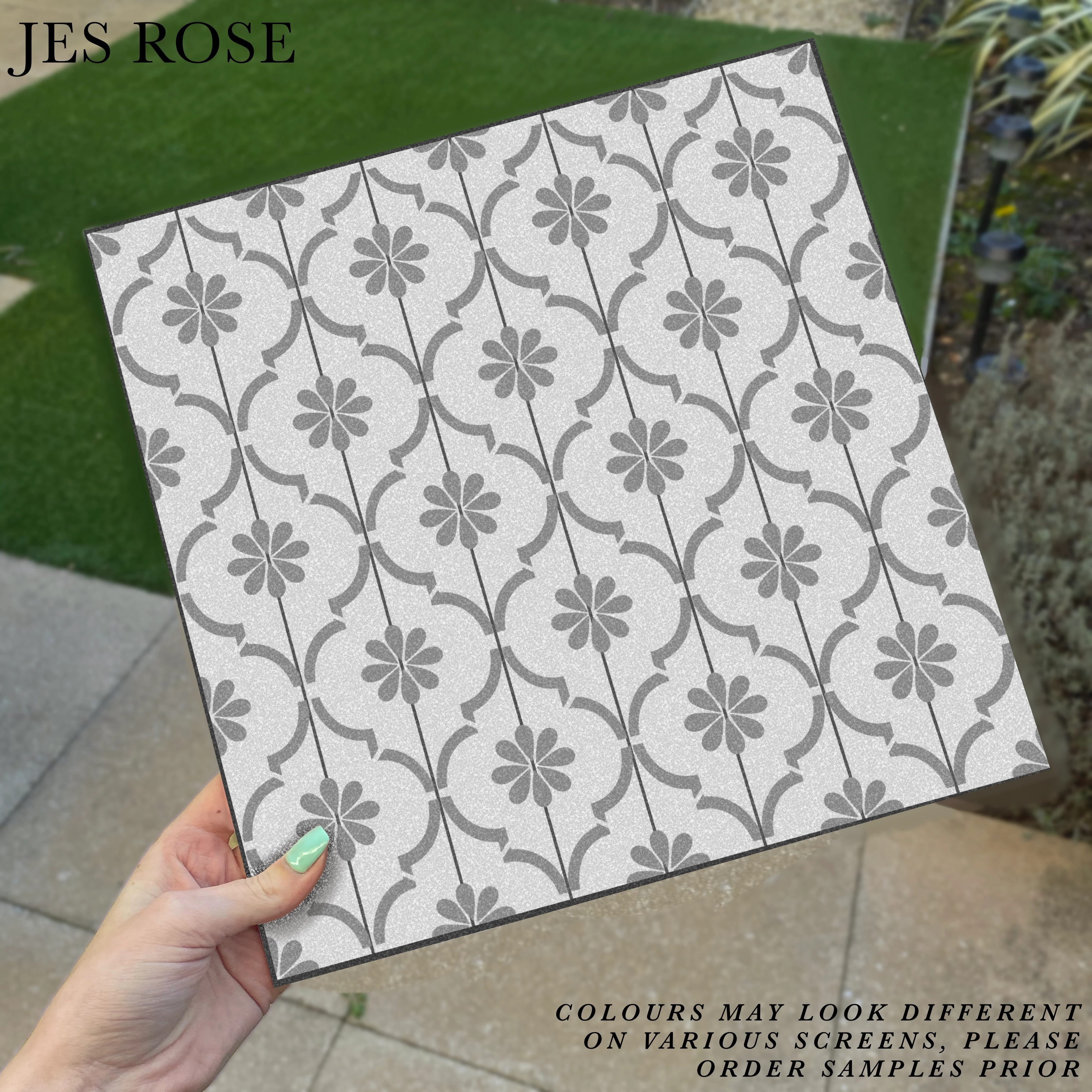 Moroccan Jannah Grey Premium Peel & Stick Tiles