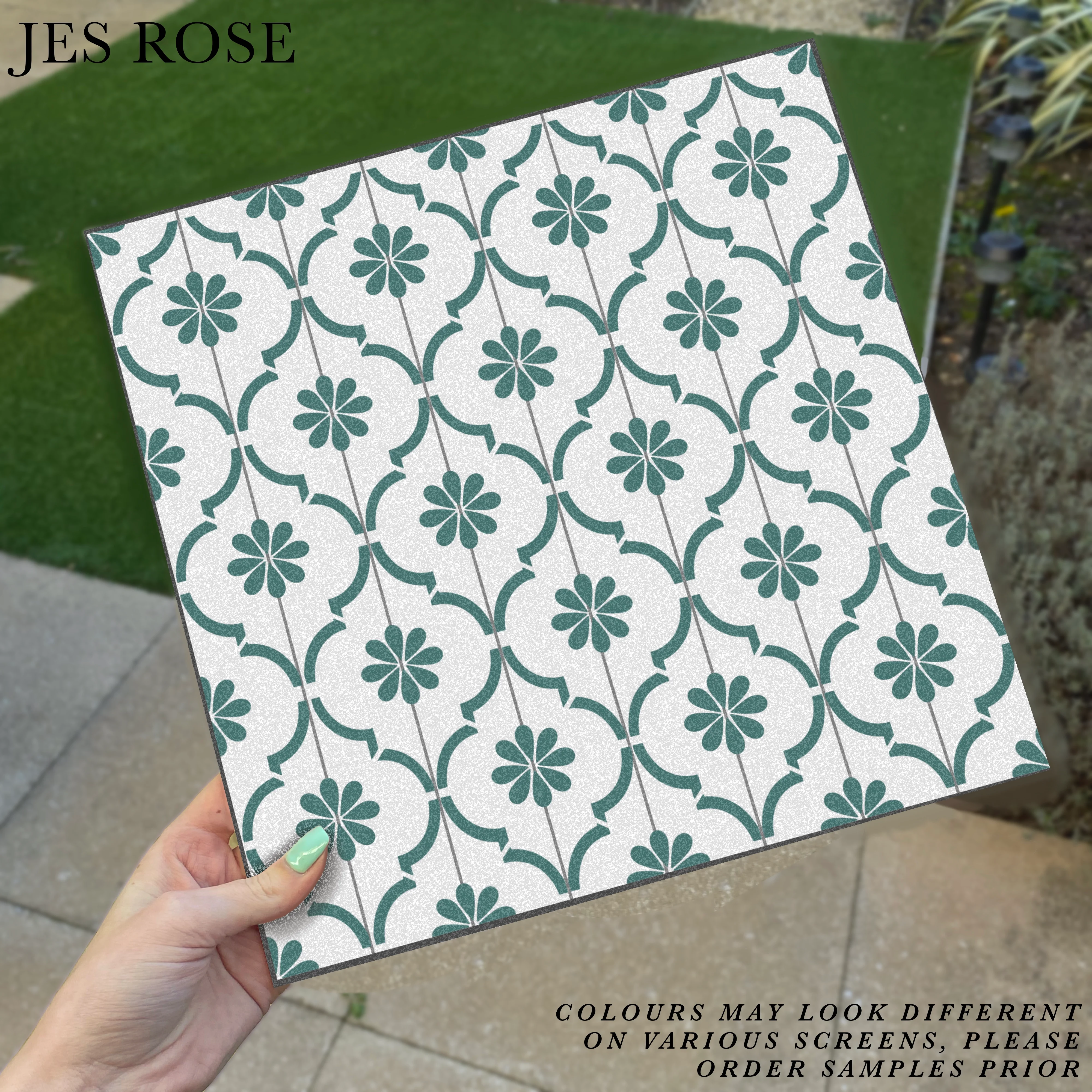 Moroccan Jannah Teal Premium Peel & Stick Tiles