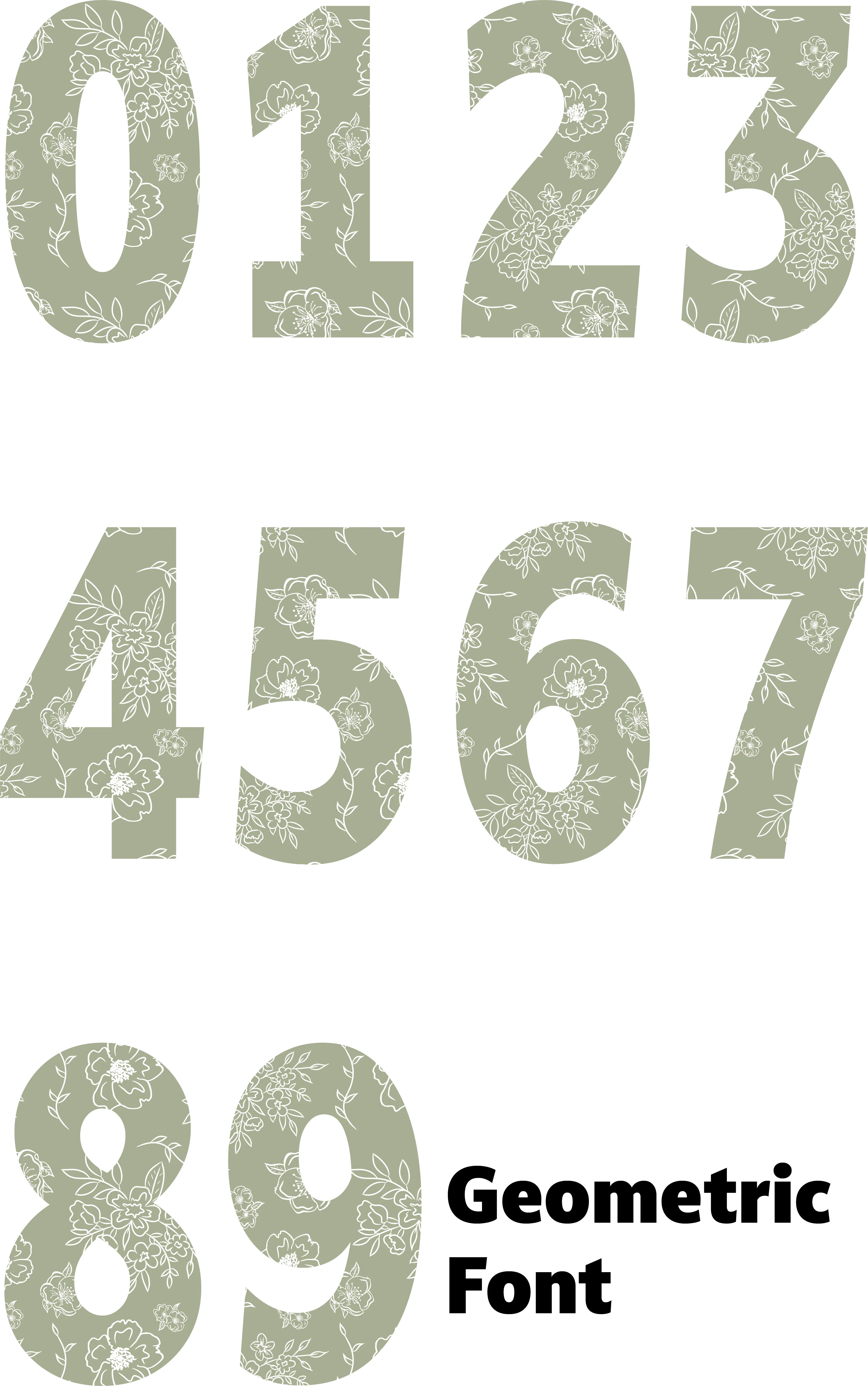 Petal Line Drawing Sage Number Decal - Image 3