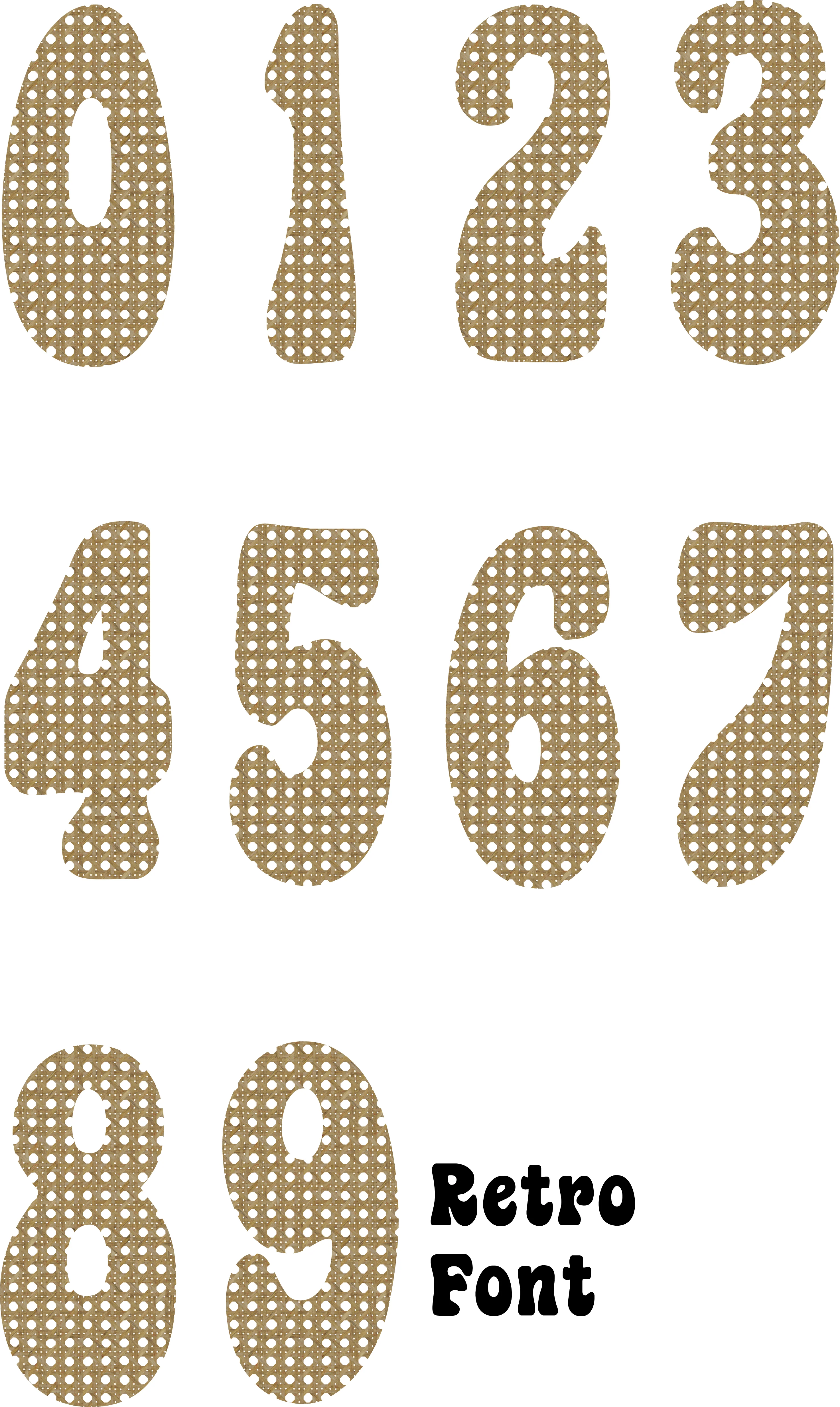 Rattan Light (White Background) Number Decal - Image 3