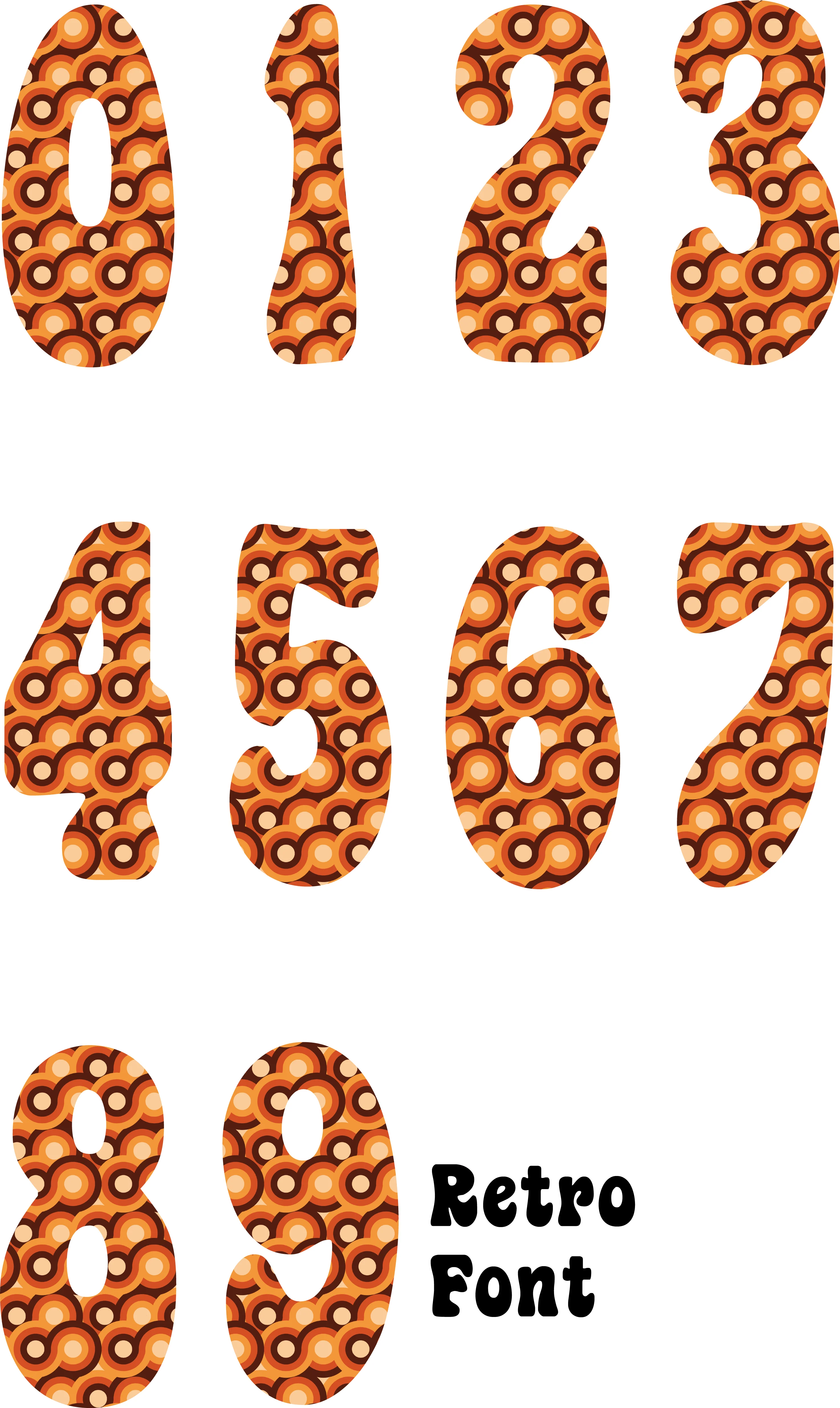 Retro Circles Number Decal - Image 3