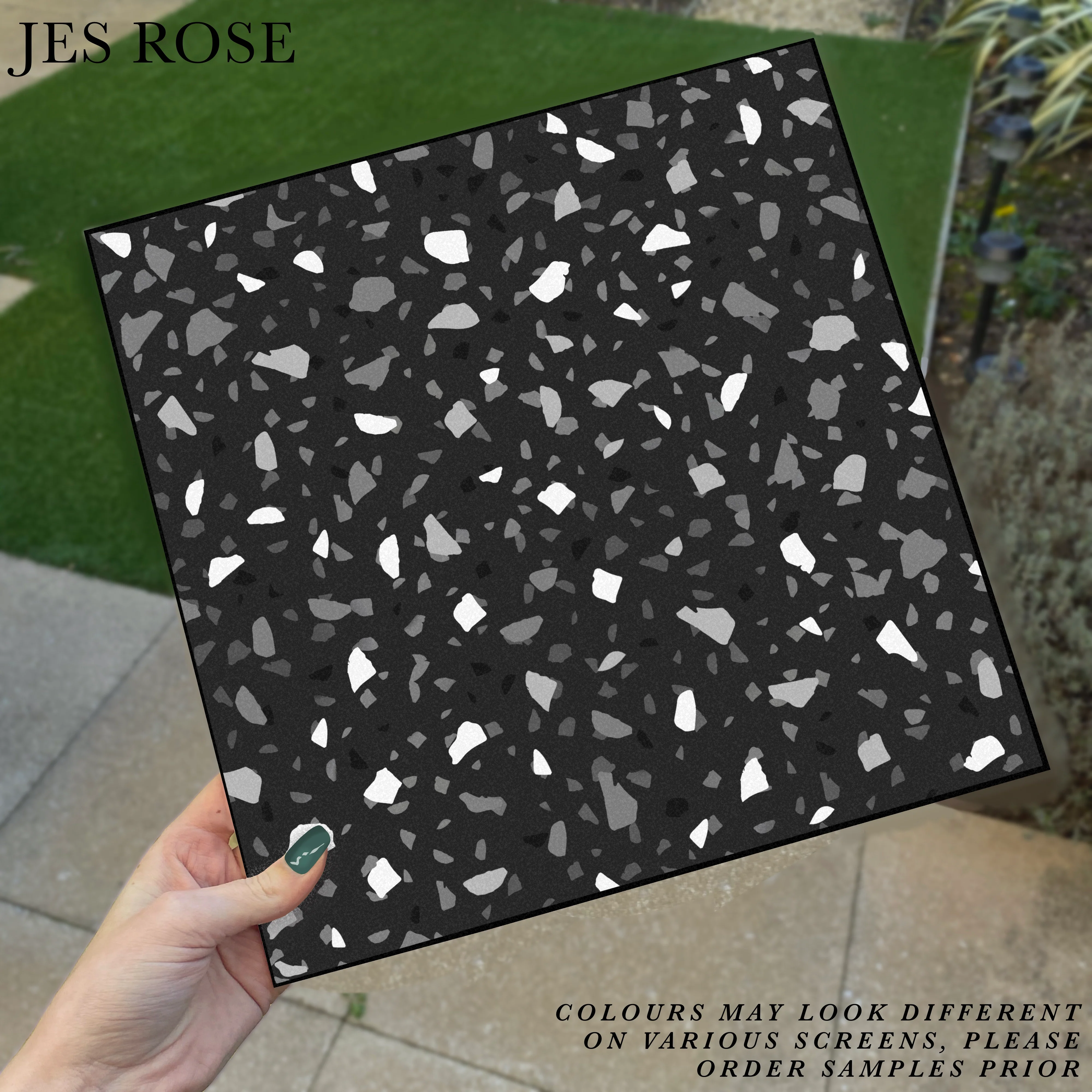 Terrazzo Black Premium Peel & Stick Tiles