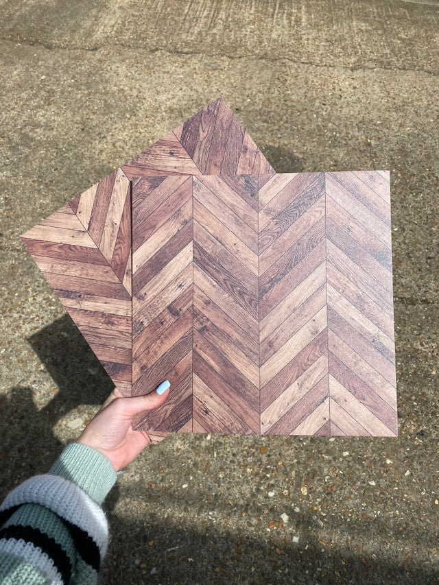 Wood Chevron Premium Peel & Stick Tiles - Image 6